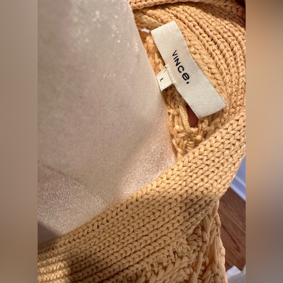 Vince - Open Cable Cardigan in Vanilla - Picture 9 of 10